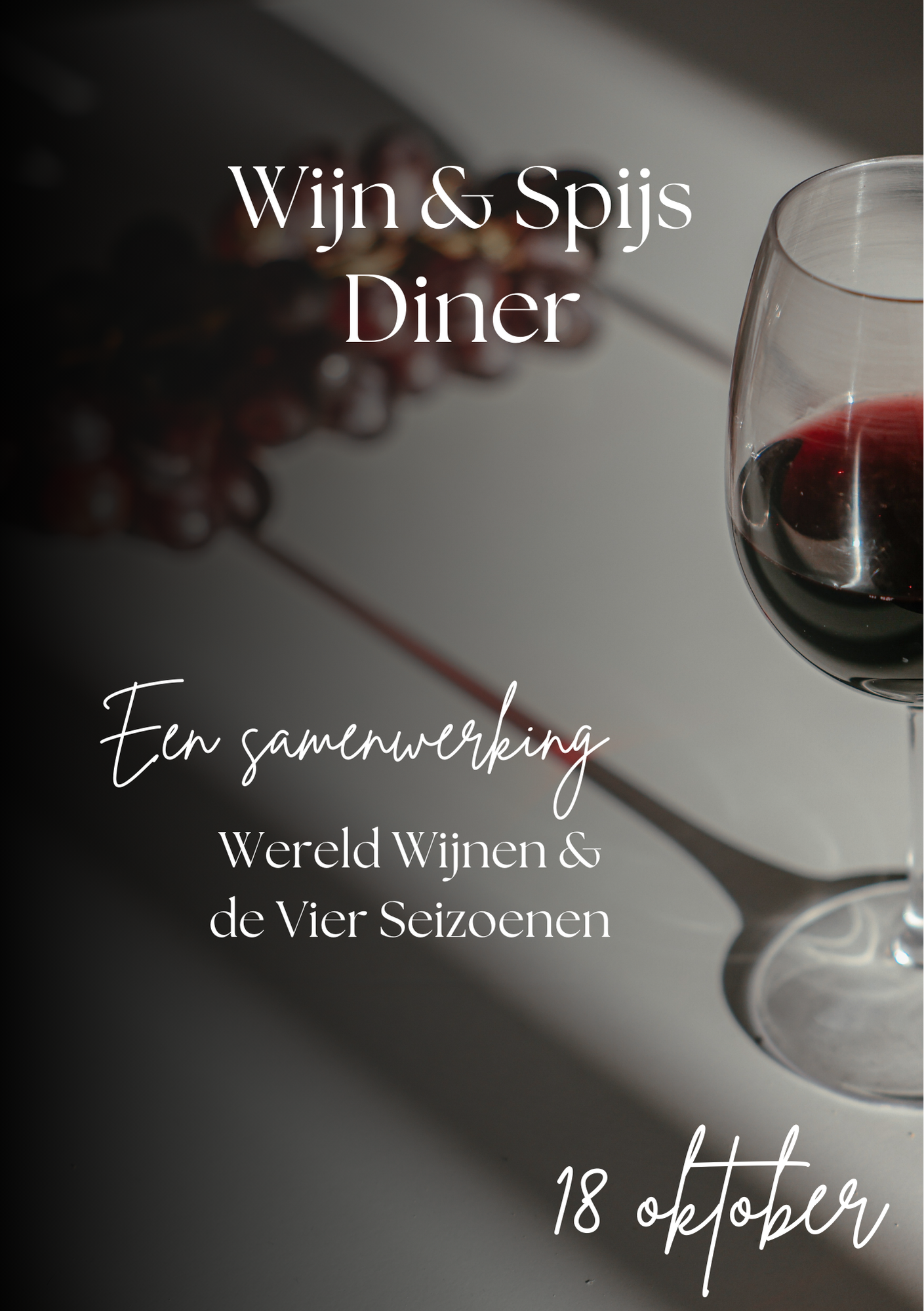 Wijn & Spijs diner 18 oktober